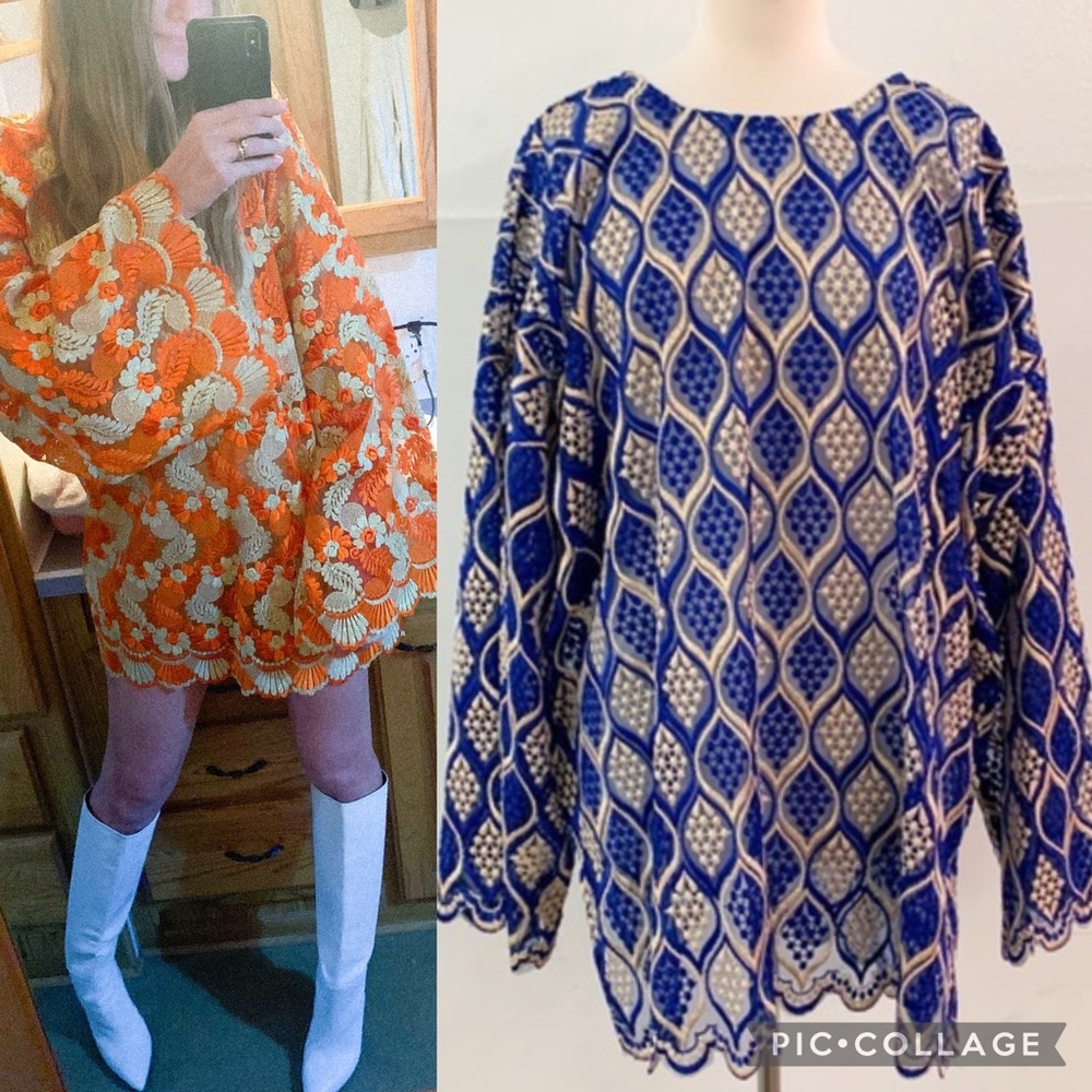 Vintage 1960s Handmade Mod Cocktail Swing Dress